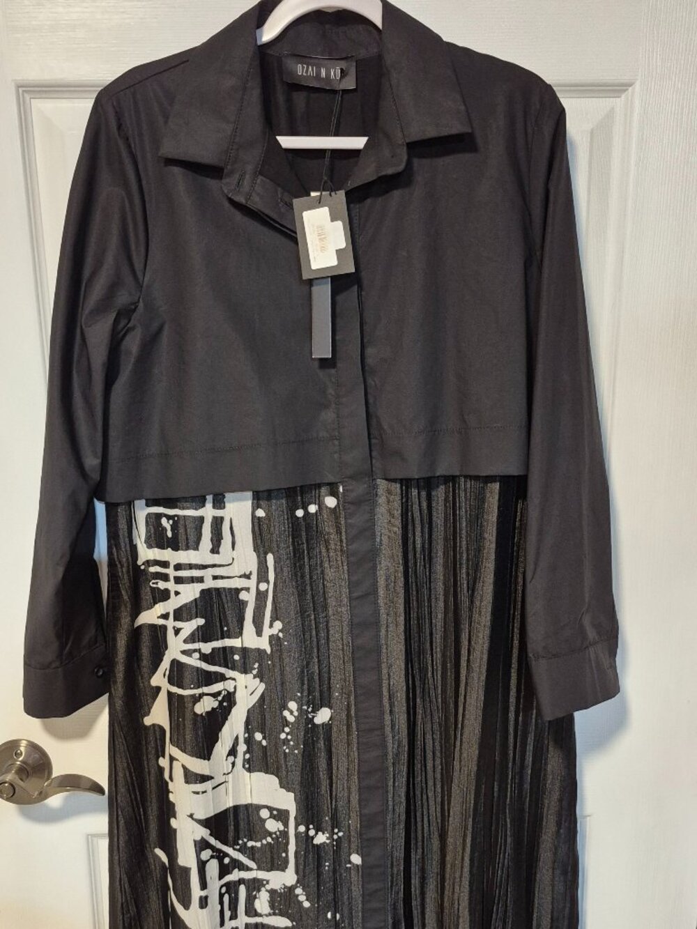 OZAI N KU - Graphic Jacket Dress - Midi length. Medium. NWT